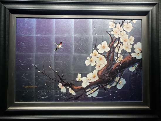 Patrick GuytonArt titleTwilight Hummingbird 24x36 33X45F