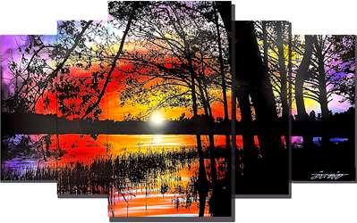 Chris DeRubeisArt titleUltra Epic Summer Retreat 5 Panel 44x72