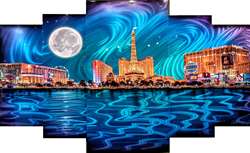 Chris DeRubeisArt titleUltra Epic Night in Vegas 5 Panel 44x72