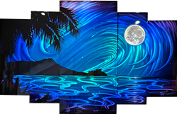 Chris DeRubeisArt titleUltra Epic Night in Waikiki 5 Panel 44x72