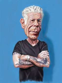 Kevin NealonArt titleAnthony Bourdain 53X40